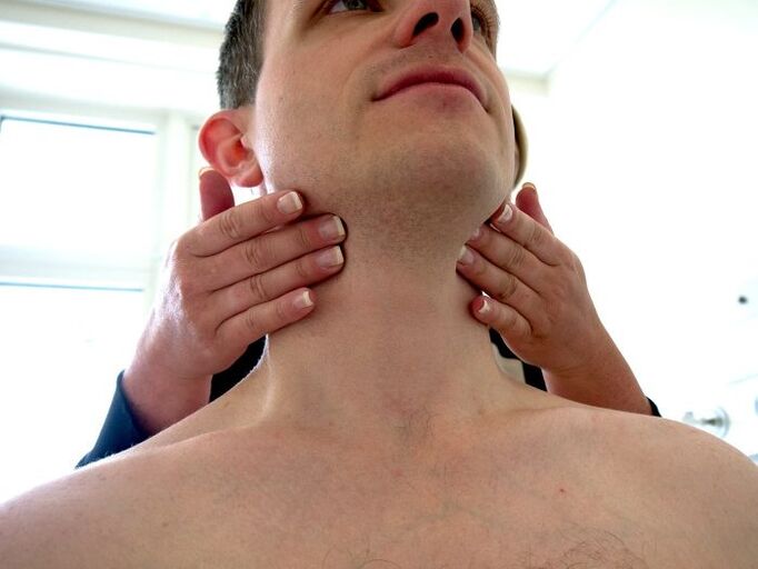 enlarged lymph nodes due to parasites in the body